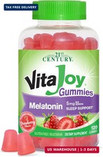 21st Century VitaJoy Melatonin 5mg Gummies 120 Count , Strawberry Flavor Chewab