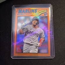 2026 Topps Heritage Heriberto Hernandez #323 Orange Refractor /25 RC Marlins