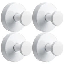 Suction Cup Hooks for Shower No-Drill Bathroom Hooks for Towels, Robes, Loofa...