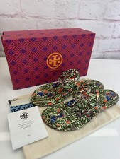 Tory Burch Miller Printed Leather Colorful Sandals 9 NEW