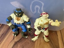 1993 Playmates Toys TMNT Lot of 2. “Leo as the Wolfman + Raphael as the Mummy” 