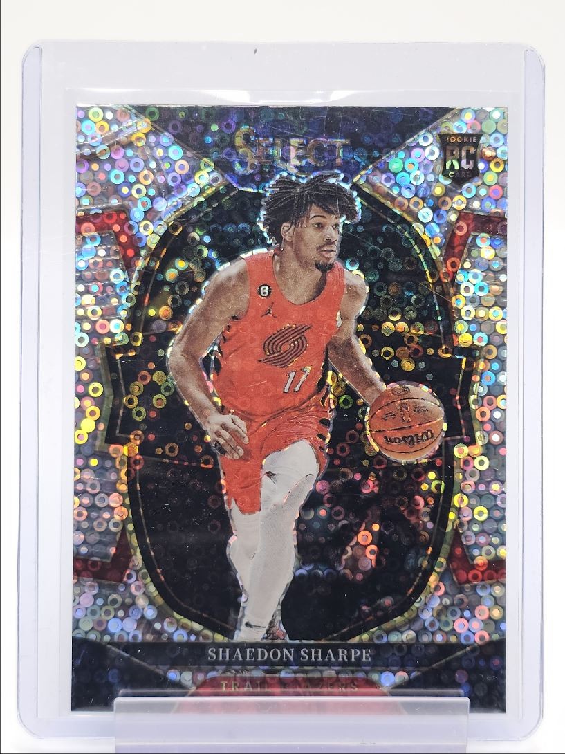 SHAEDON SHARPE 2022-23 SELECT CONCOURSE ROOKIE DISCO PRIZM #71 RC Q4935