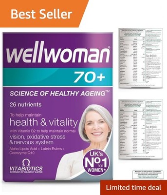 Comprehensive 26 Vitamin Supplement for Women 70+: Heart & Immune Support