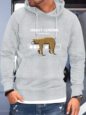 Men's Creative Animal Print Plus Size Hooded Sweatshirt, PLUS SIZE