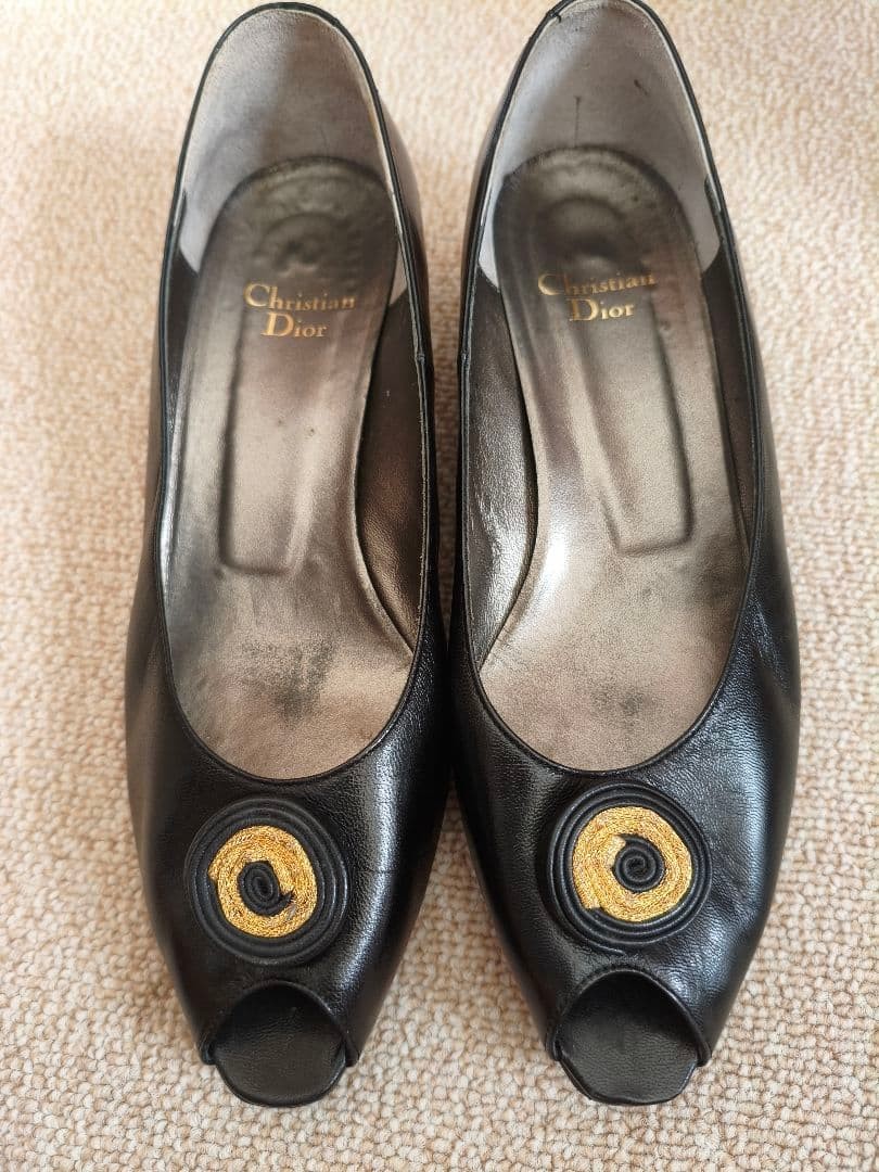 Christian Dior Pumps Heel Leather Black EU36.5/US6.5 116622c thumbnail 13