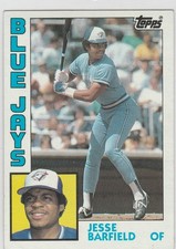 1984 topps #488 Jesse Barfield BLUE JAYS