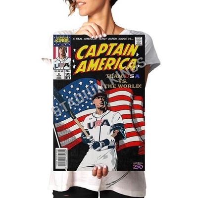Aaron Judge Captain America 2026 Team USA Baseball Comic Book Poster - 11x17 in.