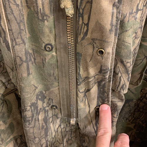 Giacca da campo vintage mimetica clima freddo con fodera uomo 3xL reg coat rebark - Foto 9 di 18