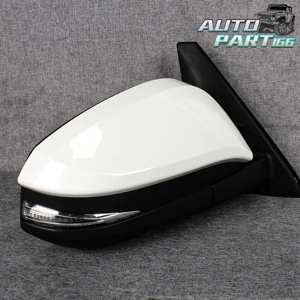 Espejo retrovisor lateral derecho pasajero 9 pines blanco perla Toyota 4Runner 2014-2021 Foto 4 de 4