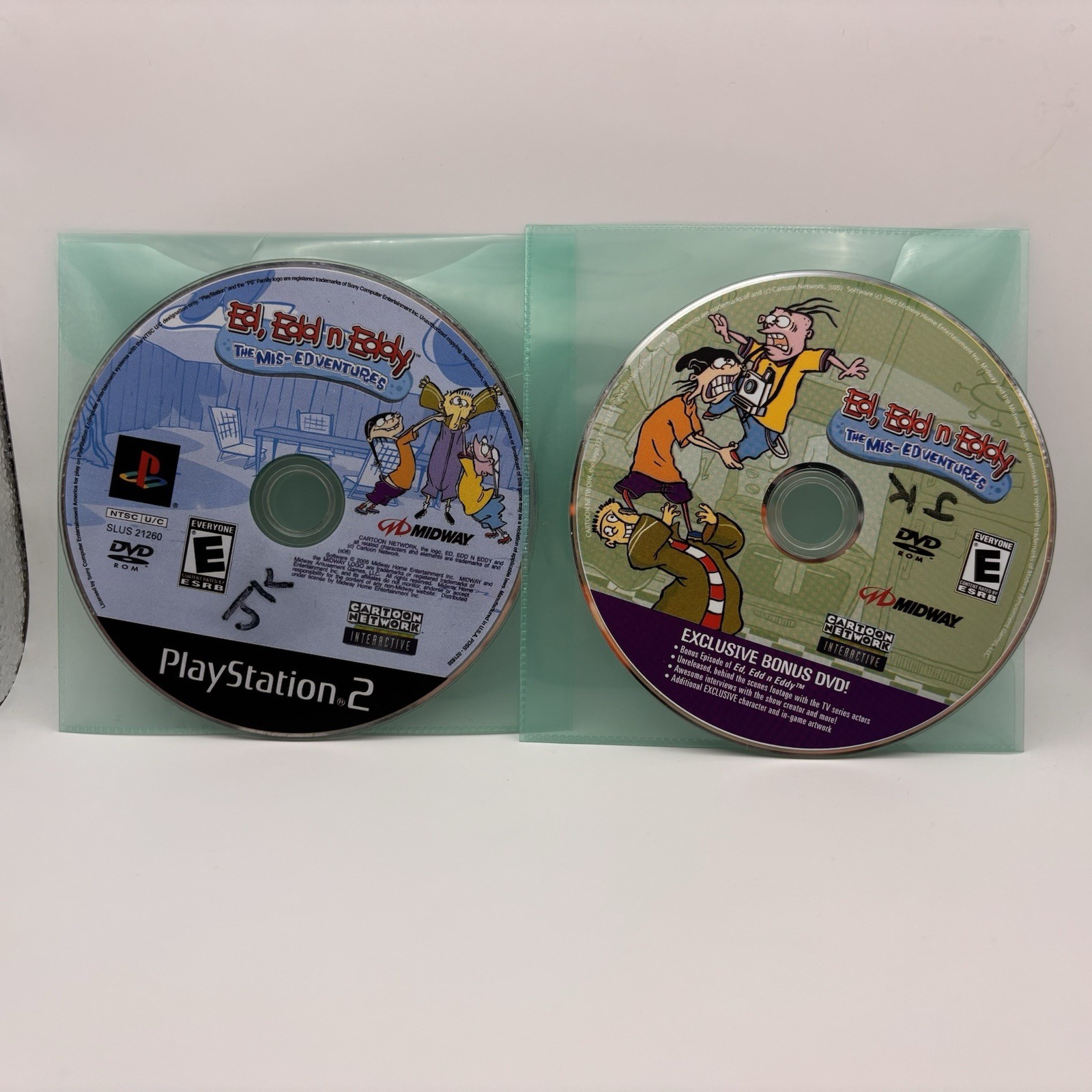 Ed, Edd n Eddy The Mis-Edventures PlayStation 2 PS2 con DVD extra SOLO DISCOS