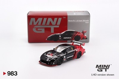 Mini GT Mazda RX-7 LB-Super Silhouette Advan #983 schwarz/rot 1:64 Liberty Walk