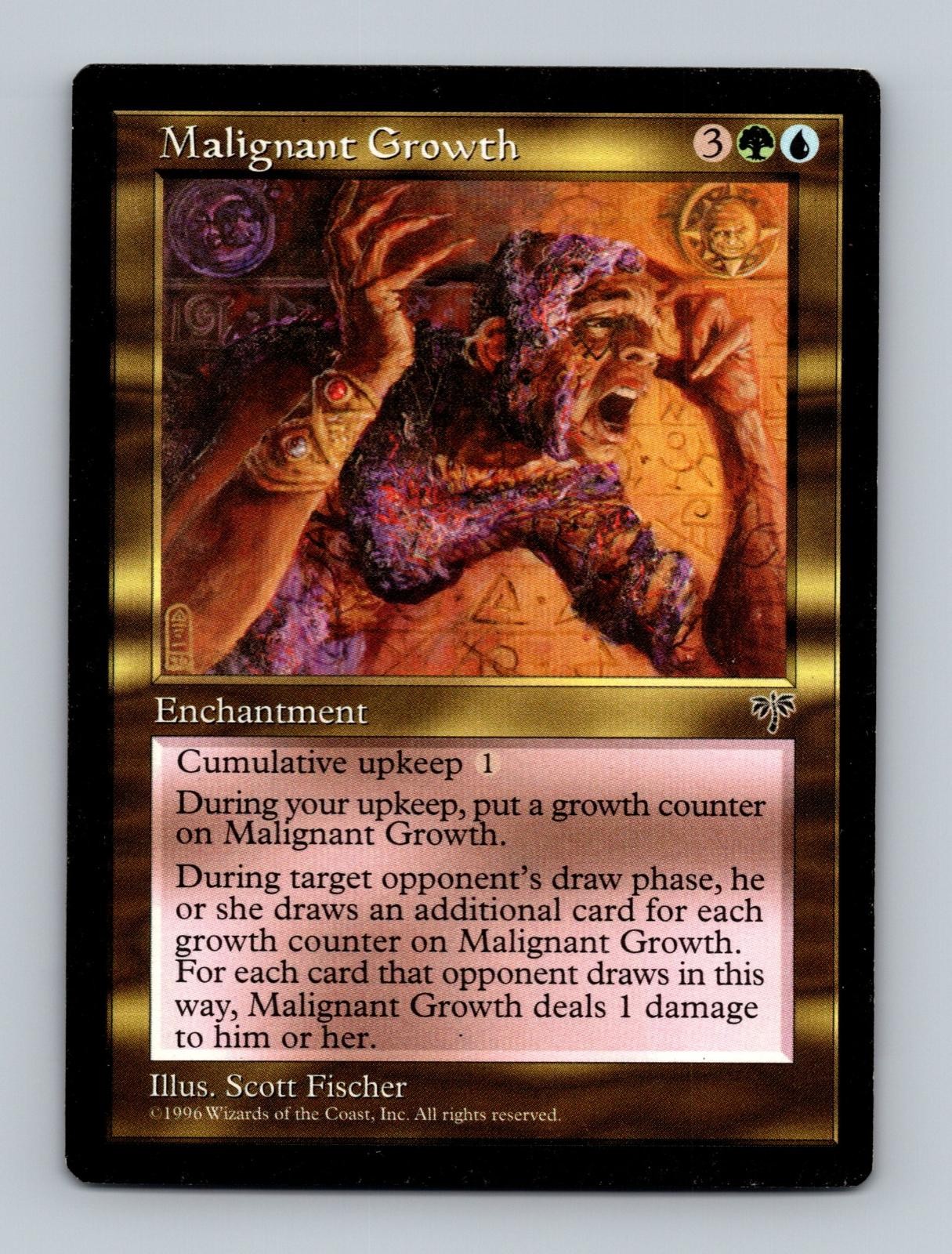 Malignant Growth Rare Mirage Magic: The Gathering Moderately Played
