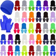 60Pcs Kids Winter Beanie and Gloves Bulk Knit Hats Gloves Warm Unisex Cold We...
