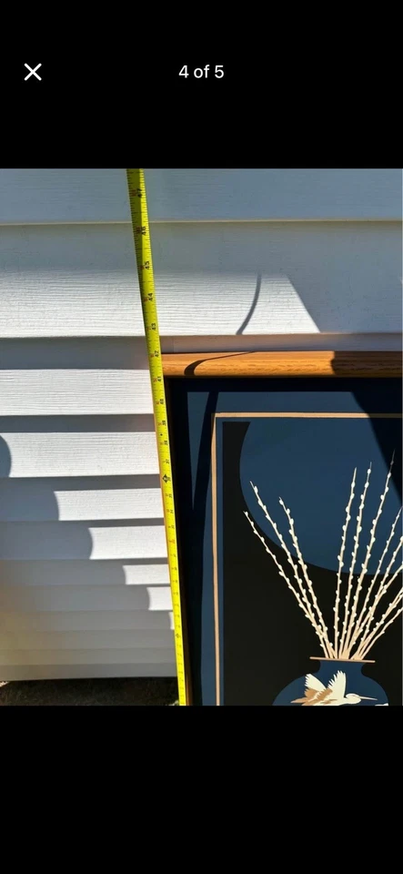 Pinturas de jarrón Franco / Pinturas al óleo de jarrón de mediados de siglo originales / Arte de pared Foto 4 de 4