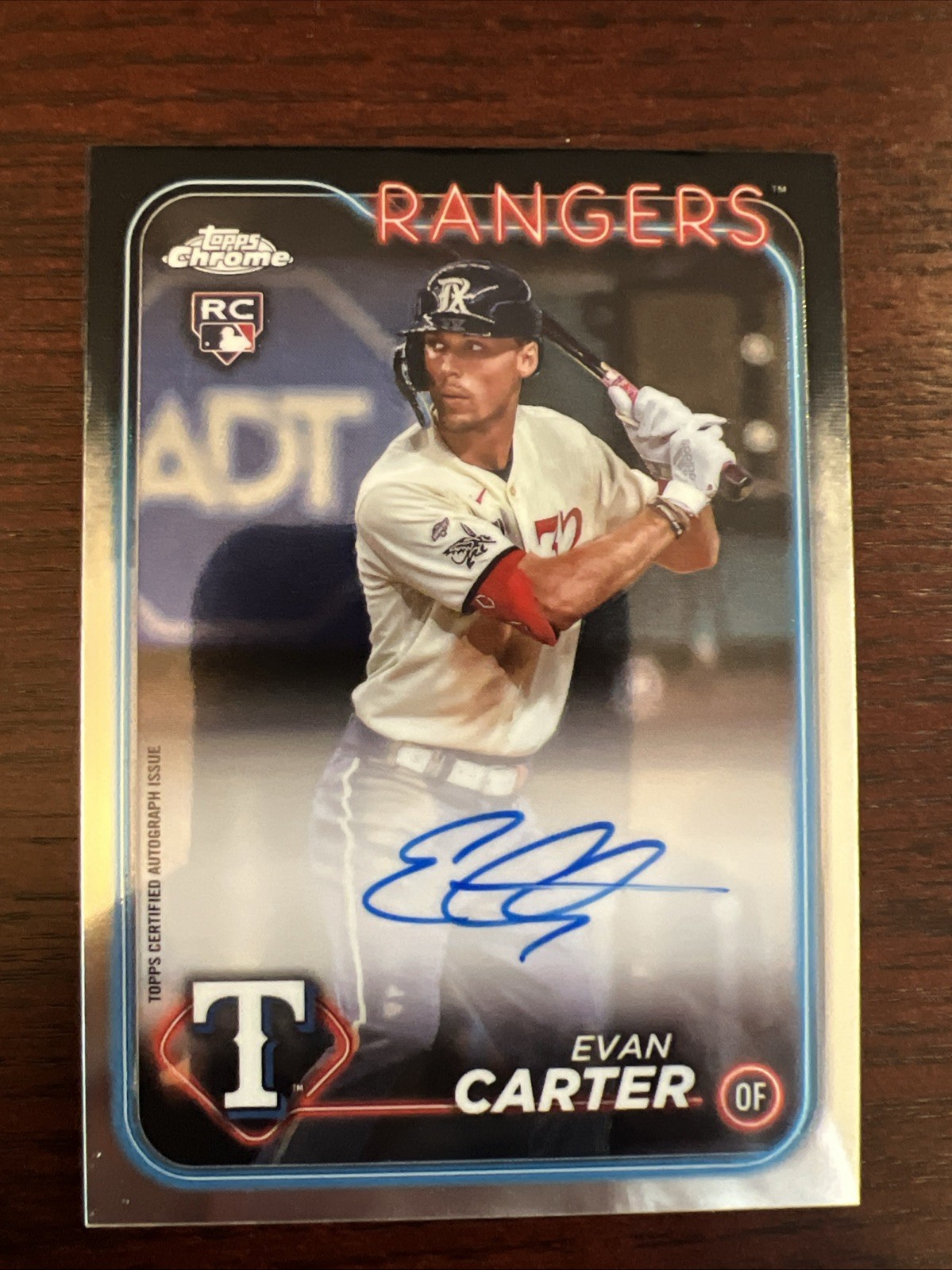2024 Topps Chrome - Rookie Autographs Evan Carter #RA-EC (AU, RC)