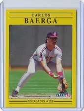1991 Fleer - No. 360 - Carlos Baerga - Cleveland Indians