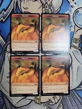 4x Dragon (2,2) / Dragon Egg Dual-Sided Tokens - NM/M TDC MTG