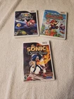 Super Paper Mario, Super Mario Galaxy, Sonic Lot Nintendo Wii W/ Manuals