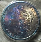 1886 Morgan Silver Dollar Brilliant Uncirculated VIBRANT TONING