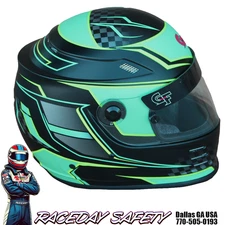 G-Force Revo Graphics SA2020 Racing Helmet Black/Teal