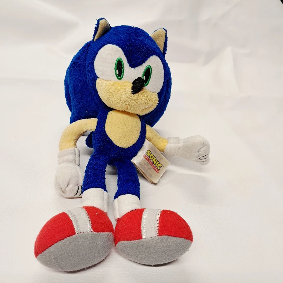 Peluche Sonic the Hedgehog Collectors Series 8" Sonic SEGA moderno raro TOMY 2014 Foto 3 de 4