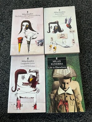 Milan Kundera book Bundle X 4  Life is  Elsewhere /Laughable Loves /Immortality