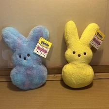 Peeps - Lot Of 2 - yellow & Blue Plush 10 inch