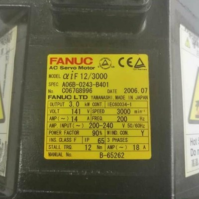 Gebraucht für Fanuc A06B-0243-B401 Servomotor Kostenloser Versand