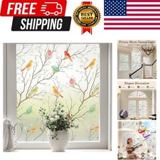 Stained Glass Window Film, Decorative Frosted Glass Window Privacy Film, Stat...