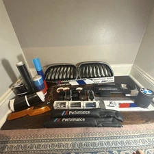 Lot Of BMW Accessories Head Light Trims Toy Cars Customized Cup Coasters Etc CD