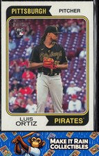 Luis Ortiz 2023 Topps Heritage #344 Pittsburgh Pirates Rookie RC