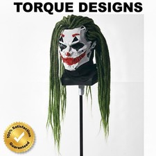 Premium Resin Joker Mask 2026 Halloween Cyberpunk Joker Costume Scary
