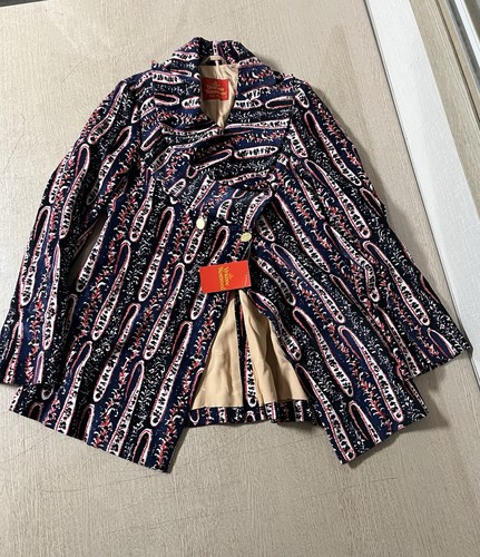 Vivienne Westwood, Nuovo con etichette) Giacca blazer Vivienne westwood vintage anni 90 su Liberty paisley linea A