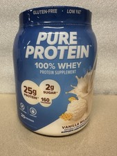 Pure Protein Powder Whey High Protein  Gluten Free Vanilla Milkshake , 1.75 Lbs 10.28 per gallon