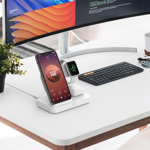 SooPii 4 in 1 Wireless Charging Station with Built-in QC 3.0 AC Adapter - Picture 5 of 8
