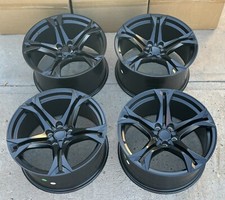 Set Of 20 Matte Black Wheels 20x10 20x11 5x120 Fit Chevrolet Camaro Chevy Zl1