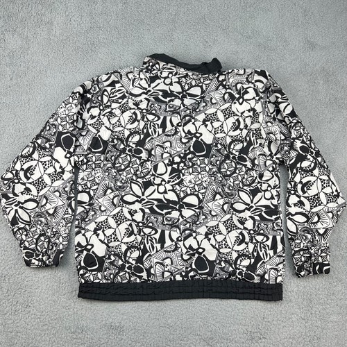 Vintage USA Olympic Windbreaker Jacket Adult Medium Black White 90s JC Pennys - Picture 2 of 11