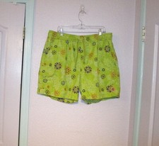 Tommy Bahama Baja Swim Trunks Men  s Size L Pockets Lined Groovy Pinwheels Tropic