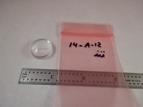 OPTICAL LENS PLANO CONVEX WITH MICROMETER RETICLE OPTICS AS IS &14-A-12 - Picture 7 of 7