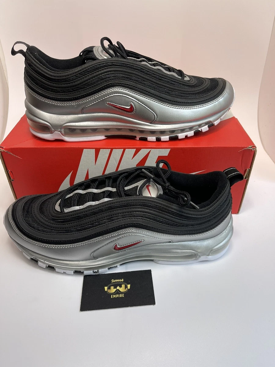 insertar En el nombre ayudante NIKE AIR MAX 97 QS &#034;Metallic Pack&#034; Black Silver AT5458-001 Mens  Size 12 Rare | eBay