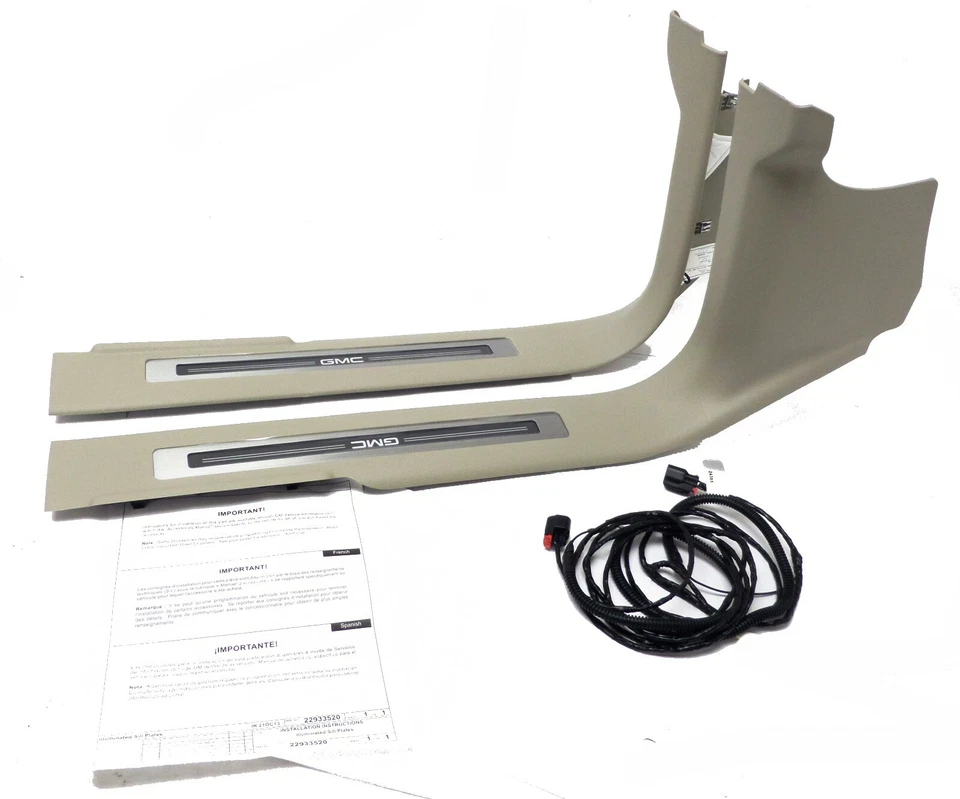 GMC Shale Illuminated Sill Plate Driver and Passenger Side 2015-2019 GMC Yukon - Image 2 of 4