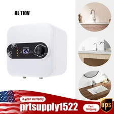 8L 110V RV Instant Electric Hot Water Heater Shower Compact Mini-Tank Storage