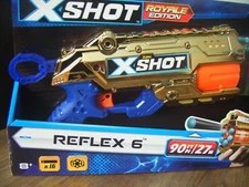 Zuru X Shot Royale Edition Reflex 6 Shoots 90' 16 Total Darts New Great Gift