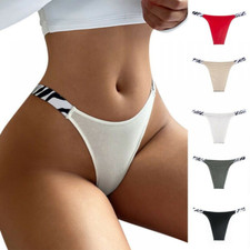 Women's SEAMLESS THONGS Knickers Invisible Briefs Panties Comfy Underwear 6-22