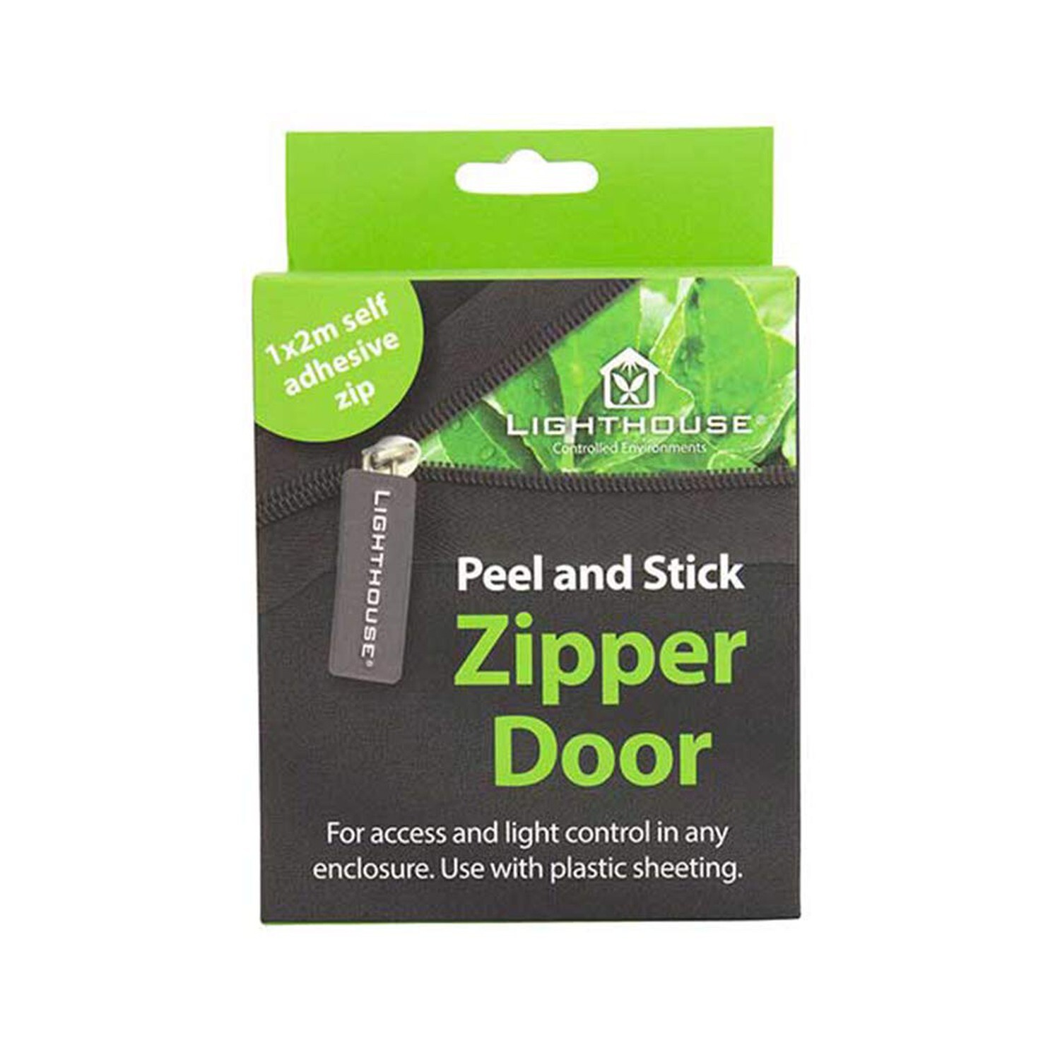 Door Zip 2m Self-Adhesive Peel n Stick Mylar Grow Tent LightHouse HYDROPONICS