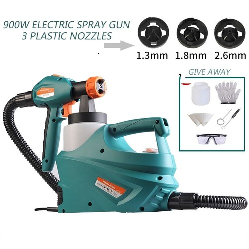 Electric Paint Sprayer 3 Nozzle 900W HVLP Household Paint Sprayer Flow Control - Picture 2 of 9