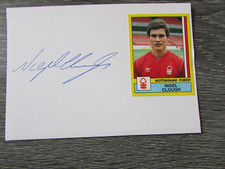 Nigel Clough Nottingham Forest & Liverpool Footballer Original Hand Signed Card