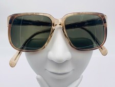 Vintage Brown Translucent Square Horn-Rimmed Sunglasses USA FRAMES ONLY