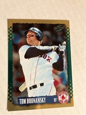 Boston Red Sox Tom brunansky 1995 score gold rush parallel basebal card cscan