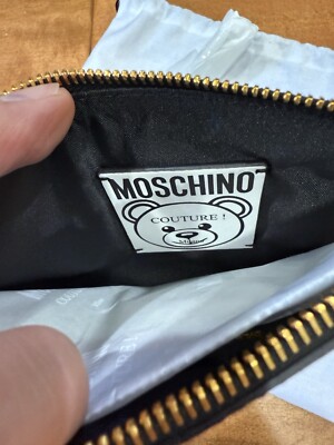 $518 NWT Moschino Couture Fuzzy TEDDY BEAR CLUTCH Black